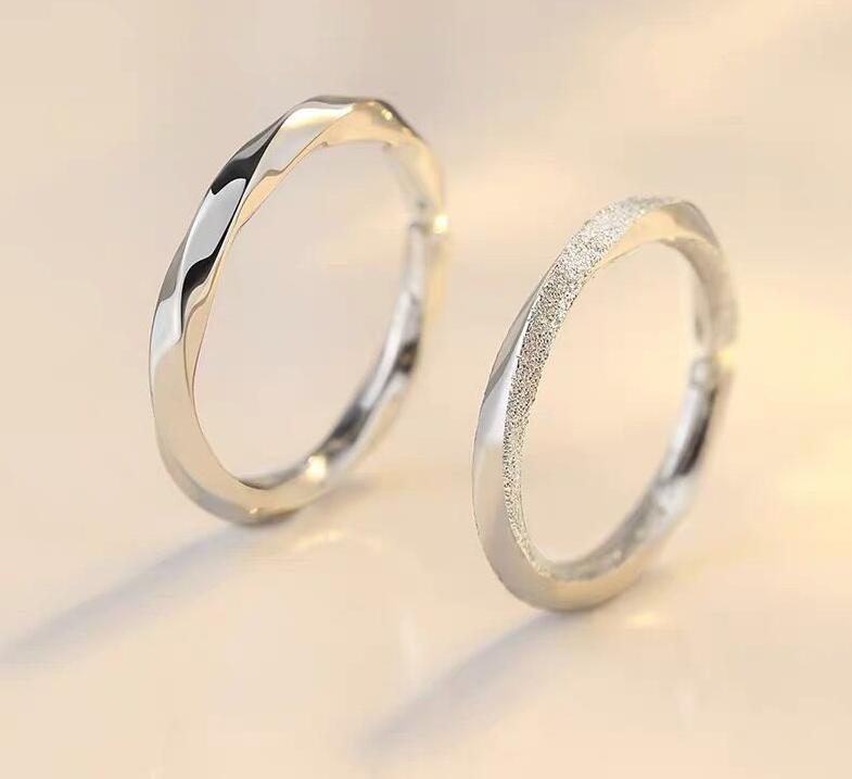 S925 Sterling Silver Mobius Ring Couple Plain Pair Ring -539 weddingring(45%)