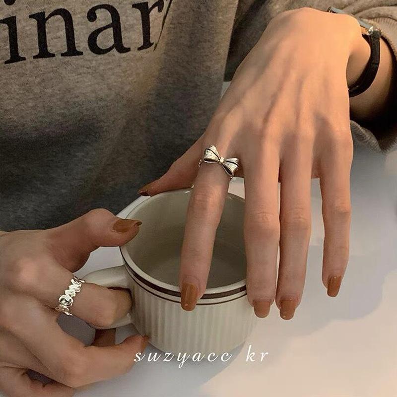S925 Sterling Silver Irregular Ring Women casual Open Finger Ring -546(45%)