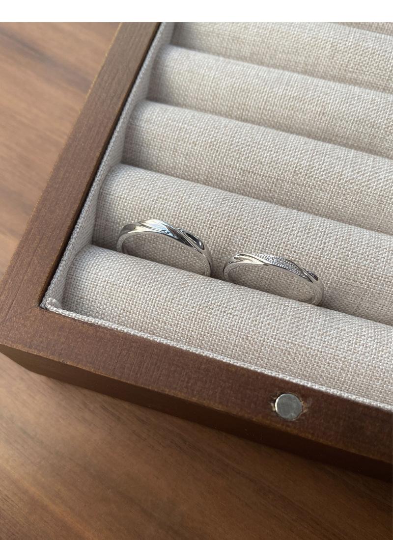 S925 Sterling Silver Simple Mobius Strip Couple Rings Plain Band -511 jewellery  with  meaning(45%)