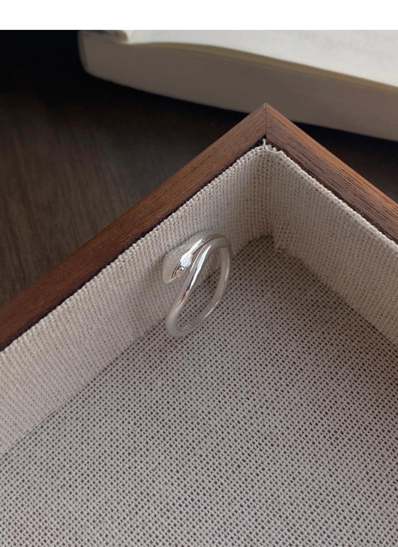 S925 Sterling Silver Snake Simple Shape Ring for Women - 503(45%)