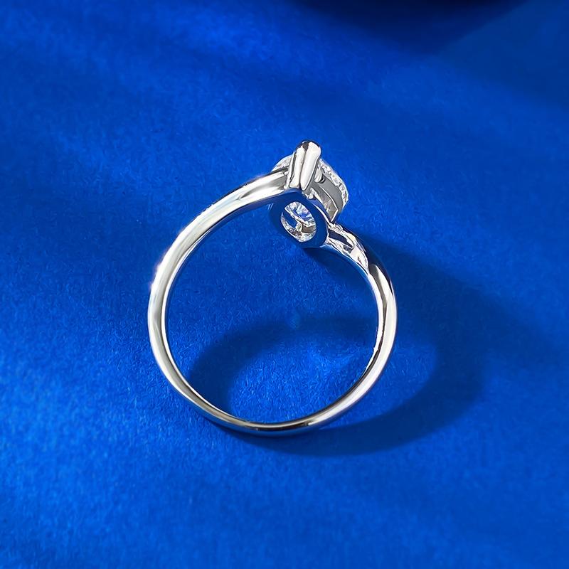 S925 Sterling Silver Marquise Horse Eye Cut Ring 6*12mm 6A Cubic Zirconia Ring-288(35%)