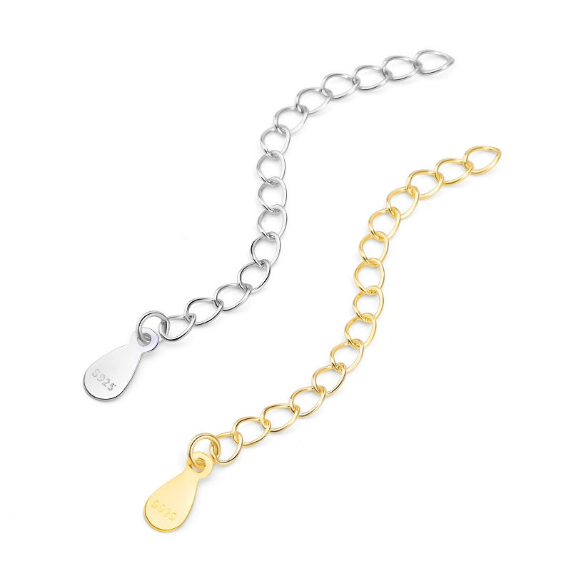 S925 Sterling Silver Tail Chain Extension Chain for Adjusting Necklace Length