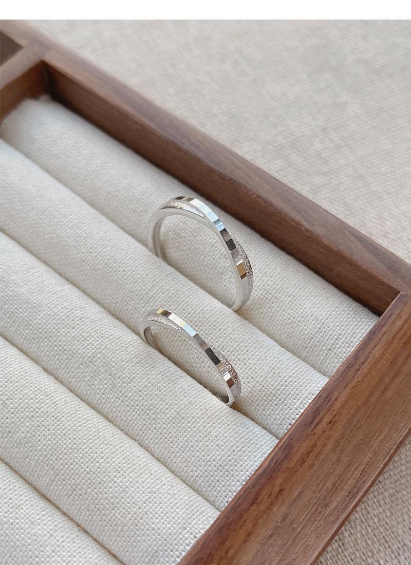 S925 Sterling Silver Mobius Plain Band Couple Rings Pair - 526 weddingring(45%)