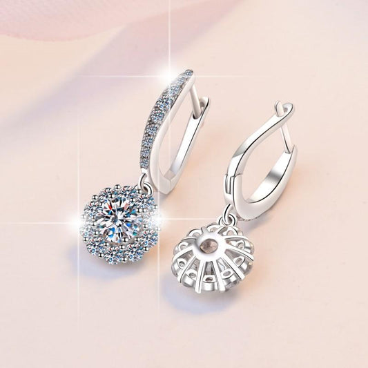 NO11-1. S925 Sterling Silver Earrings Round Earrings