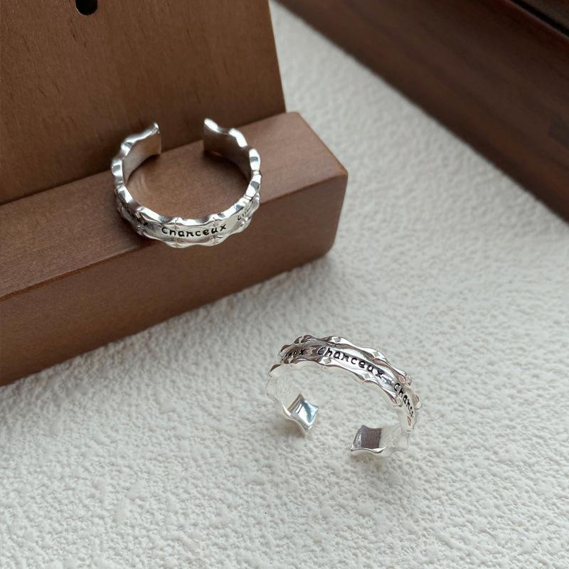 S925 Sterling Silver Articulated French Ring Open Ring -509(45%)