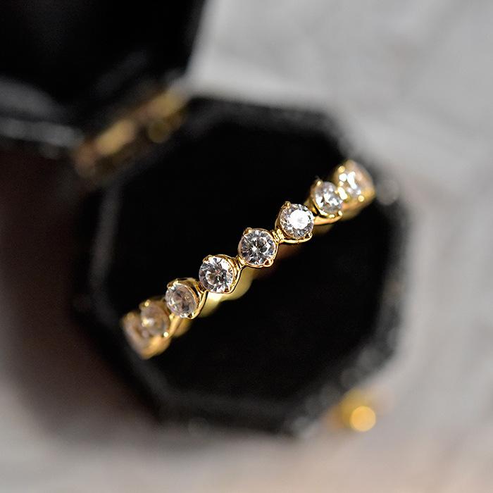 S925 Sterling Silver Full Band Simple Row Ring-115(45%)