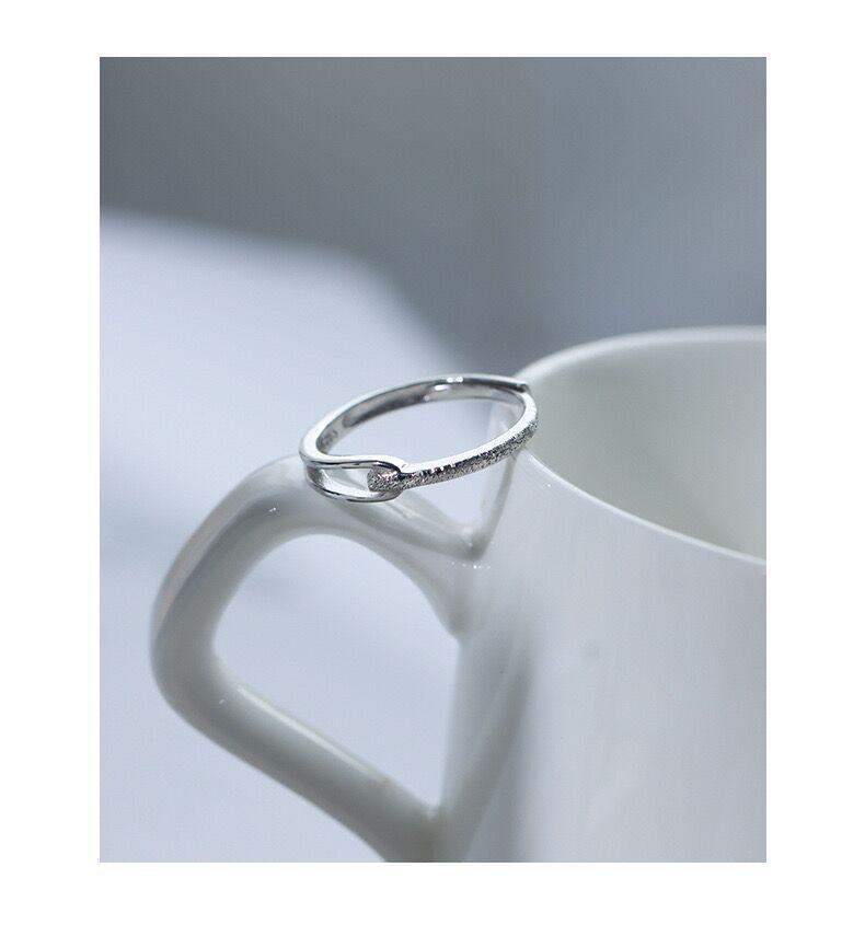 S925 Sterling Silver Rupert's Tears Ring for Women Matte Plain Band Ring -540(45%)