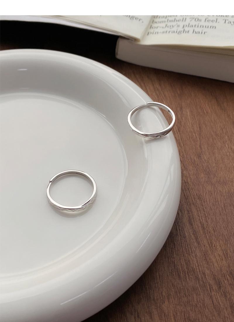 S925 Sterling Silver Niche Simple Matte Unisex Couple Rings Personality Fashion Light Luxury Pair Rings -630 jewellery  with  meaning(45%)