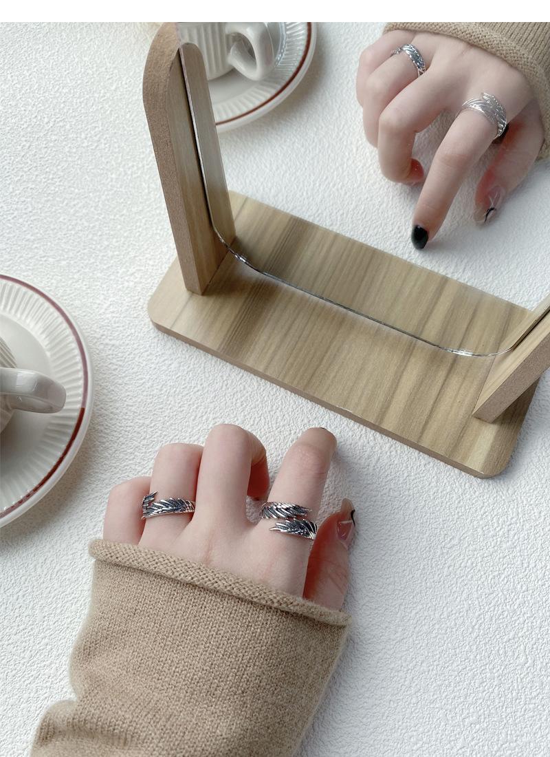 S925 Sterling Silver Vintage Angel Wings Couple Ring -547 weddingring(45%)