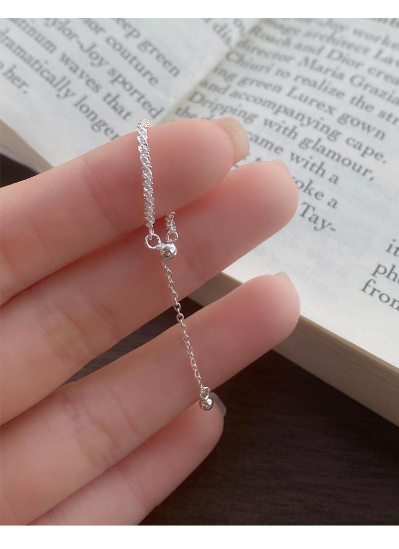 S925 Sterling Silver Sparkling Plain Band Stackable Ring for Women - 504(45%)