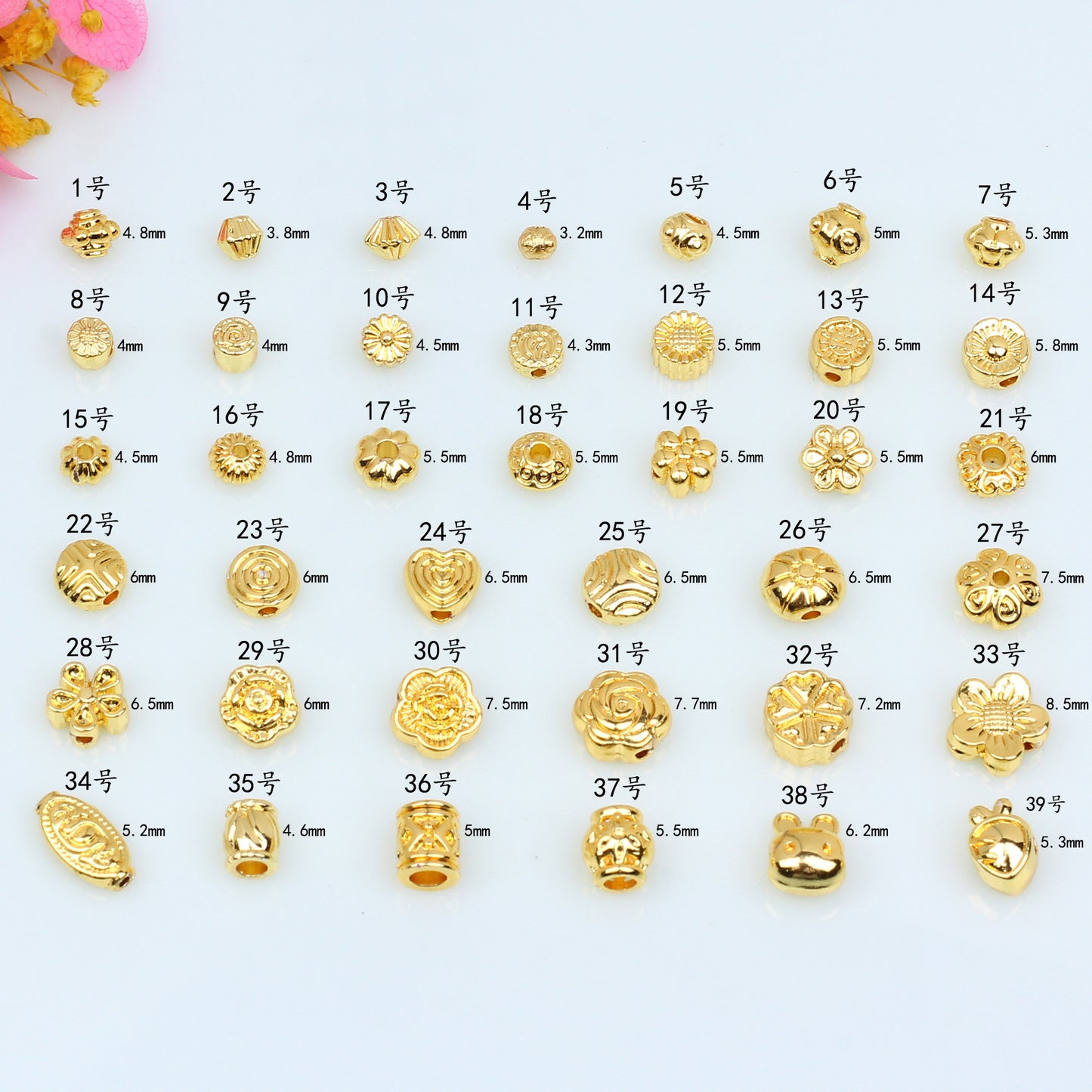 Round Receptacle Alloy Septum Plate For Jewelry DIY，100 pcs, Covered by 14/18K Real Gold Or Silver