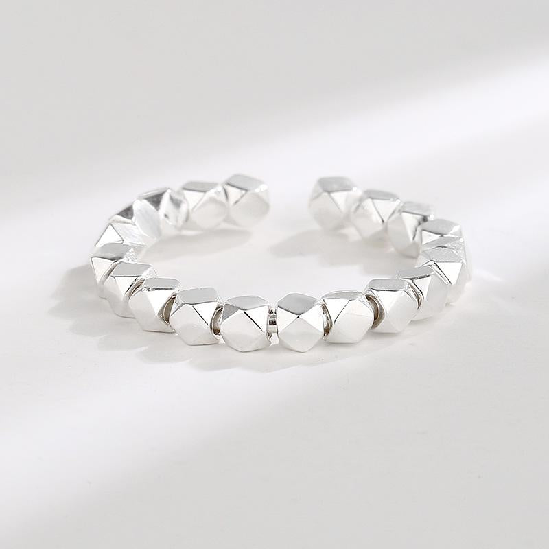 S925 Sterling Silver Irregular Geometric Ring Women's Open Ring-554(45%)