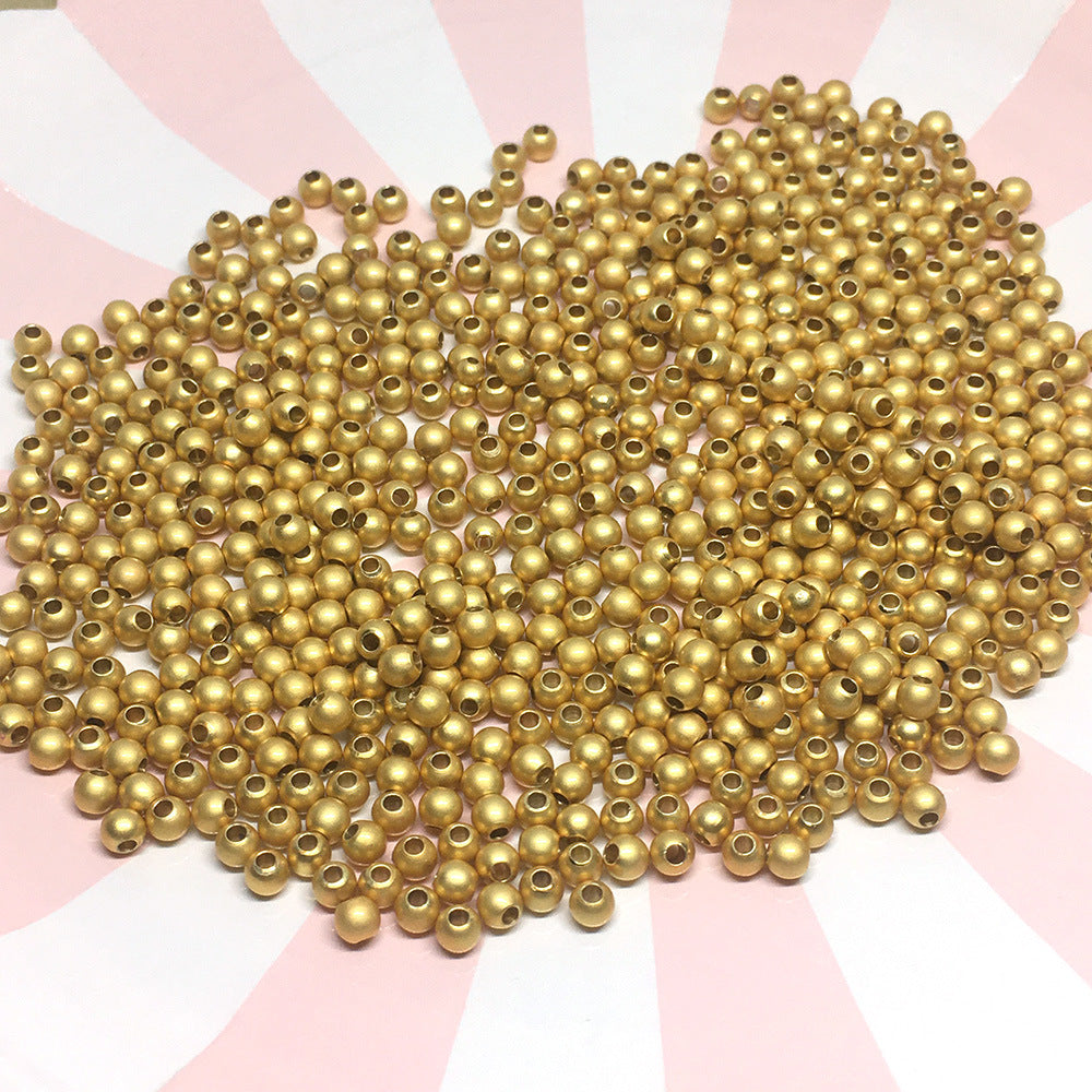 Ancient Gold Solid Copper Beads For Jewelry DIY，Covered by Real Gold