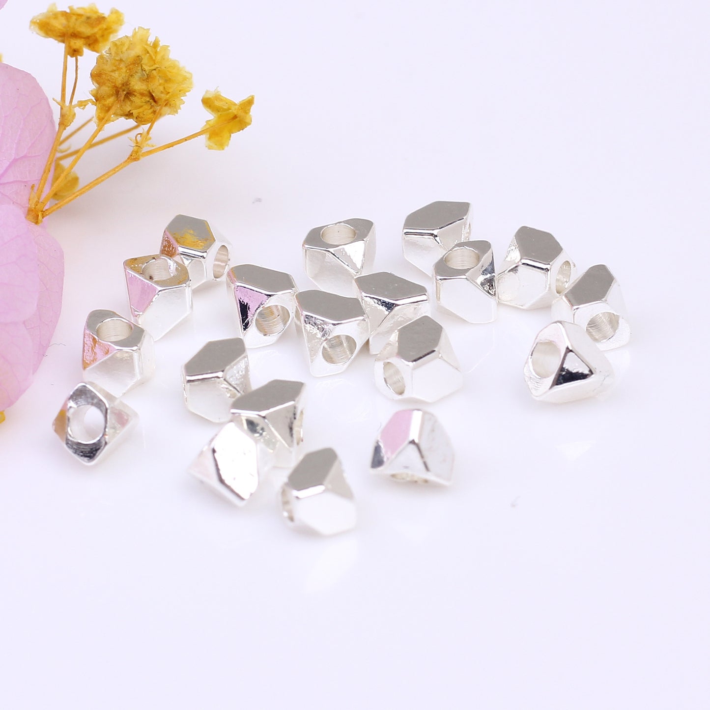 Irregular Shaped Copper Beads  For Jewelry DIY，Covered by 14/18K Real Gold Or Silver