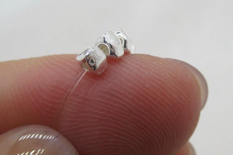 S925 Sterling Silver Triangle Bead for Jewelry Making(Style 1/Price of 2pcs)