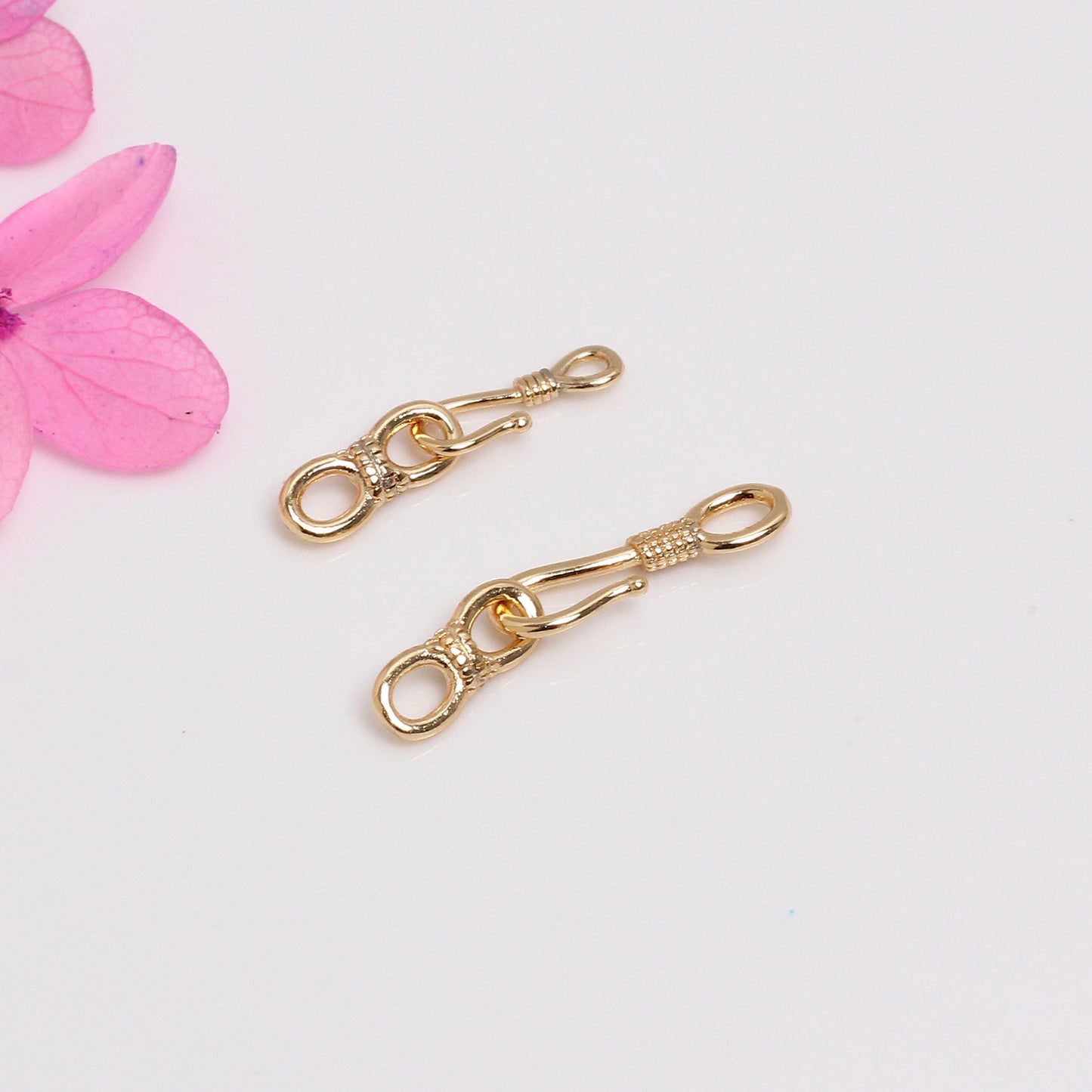 8-shaped Hook Clasp For Jewelry DIY，Covered By 14/18K Real Gold Or Silver