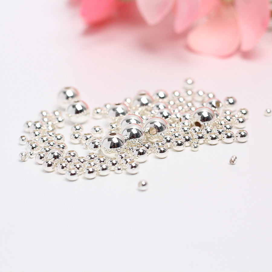 925 Sterling Silver Beads for Jewelry Making, Smooth Round Ball Beads