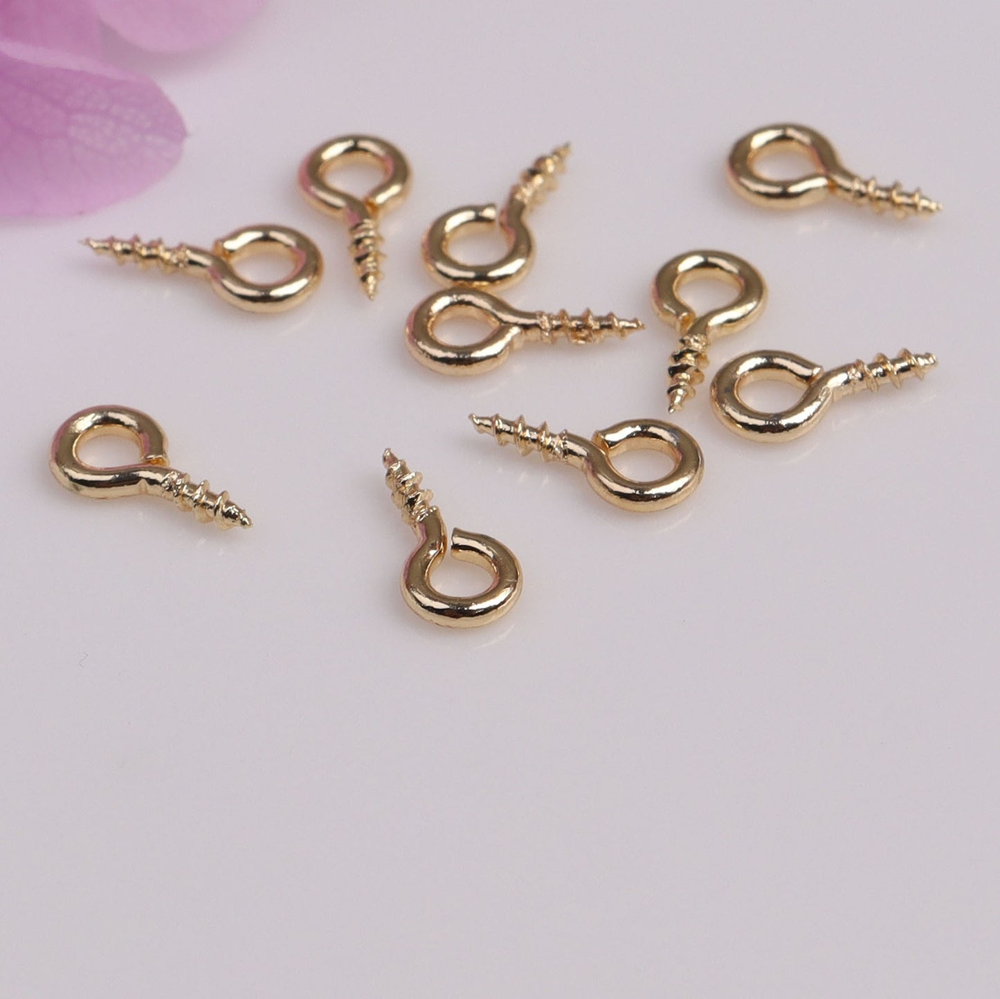 9-shaped Screw Copper Pendant Ring For Jewelry DIY，Covered By 14/18K Real Gold Or Silver