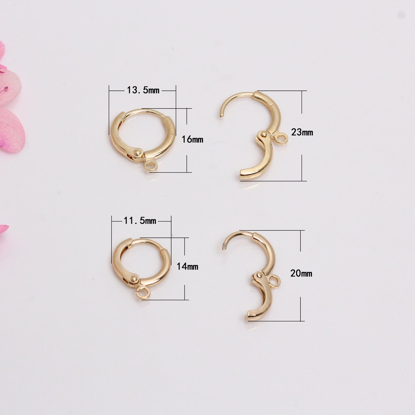 Copper French Ear Hooks For Jewelry DIY，Covered By 14/18K Real Gold Or Silver