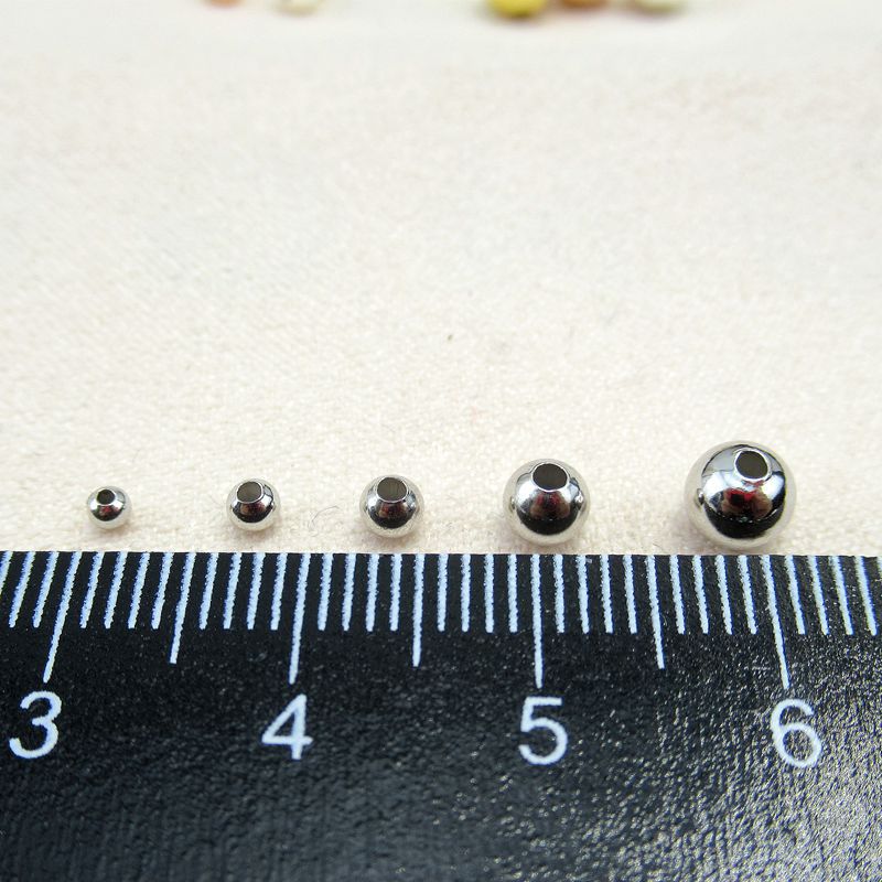 Gopper Smooth Round Beads Plated with a layer of Gold or Silver