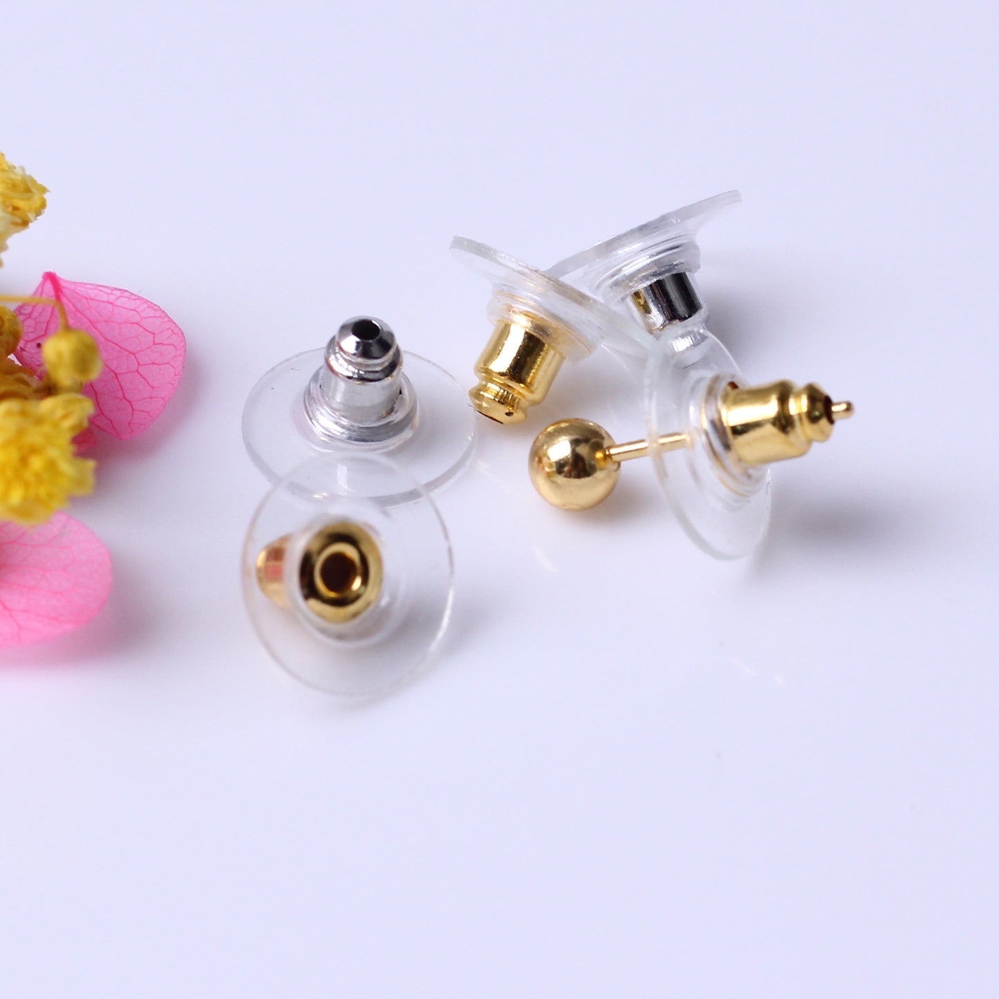 Silicone Ear Plug For Jewelry DIY，Covered By 14/18K Real Gold Or Silver