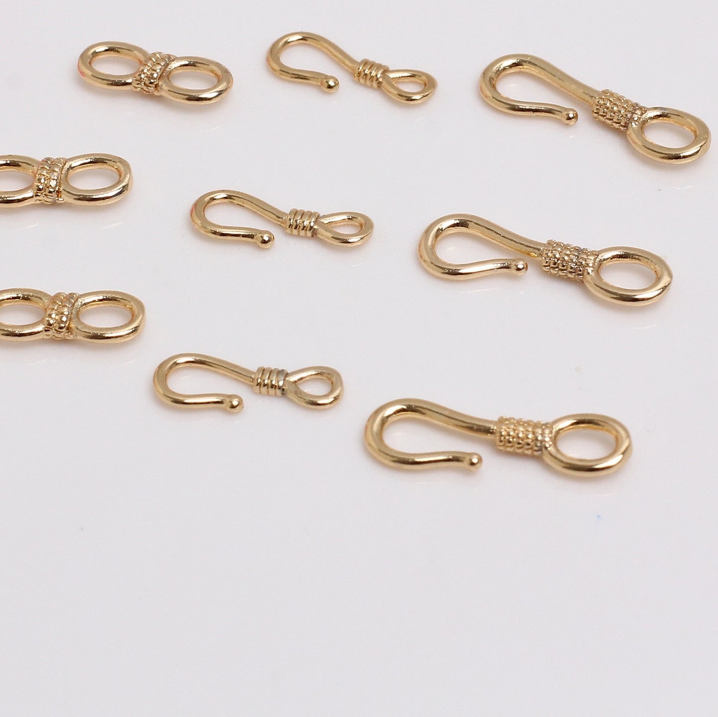 8-shaped Hook Clasp For Jewelry DIY，Covered By 14/18K Real Gold Or Silver