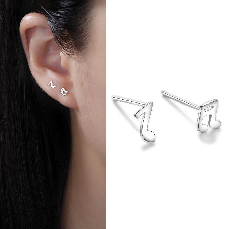 S999 Full Silver Ear Stud, Nourishing Ear Piercing, Prevent Allergies(A pair)