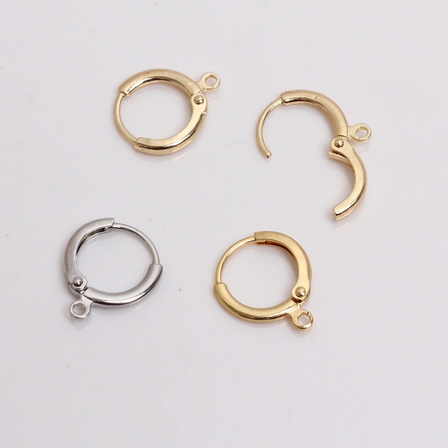 Copper French Ear Hooks For Jewelry DIY，Covered By 14/18K Real Gold Or Silver