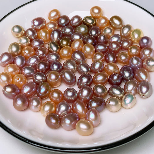 Colorful fat rice pearl (6.5*7.5mm）