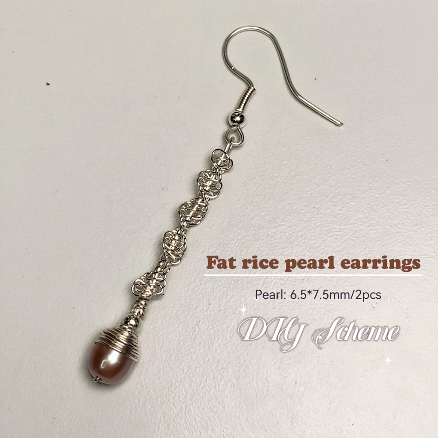 Colorful fat rice pearl (6.5*7.5mm）