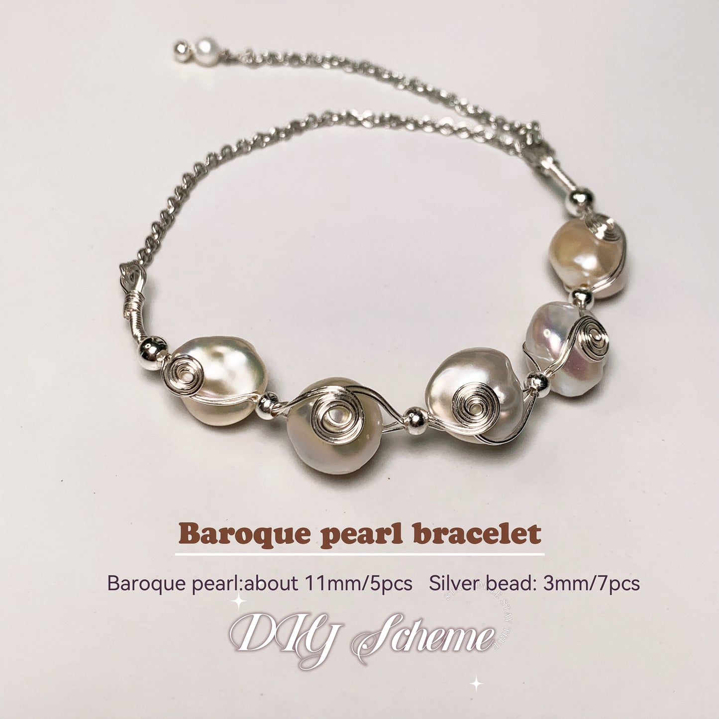 Irregular Baroque pearl(11-12mm)