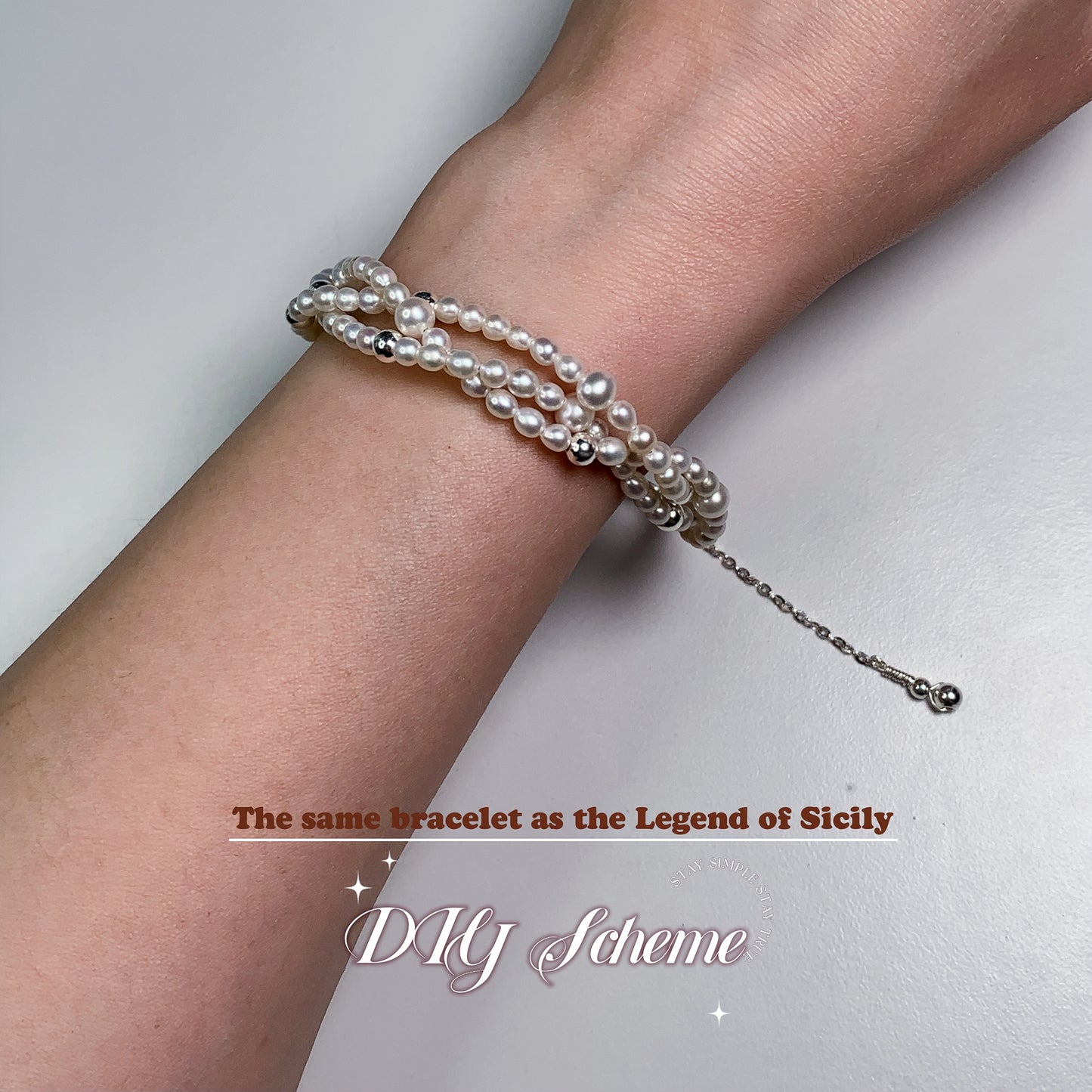 4.Freshwater pearl bracelet with the same style as the Beautiful Legend of Sicily