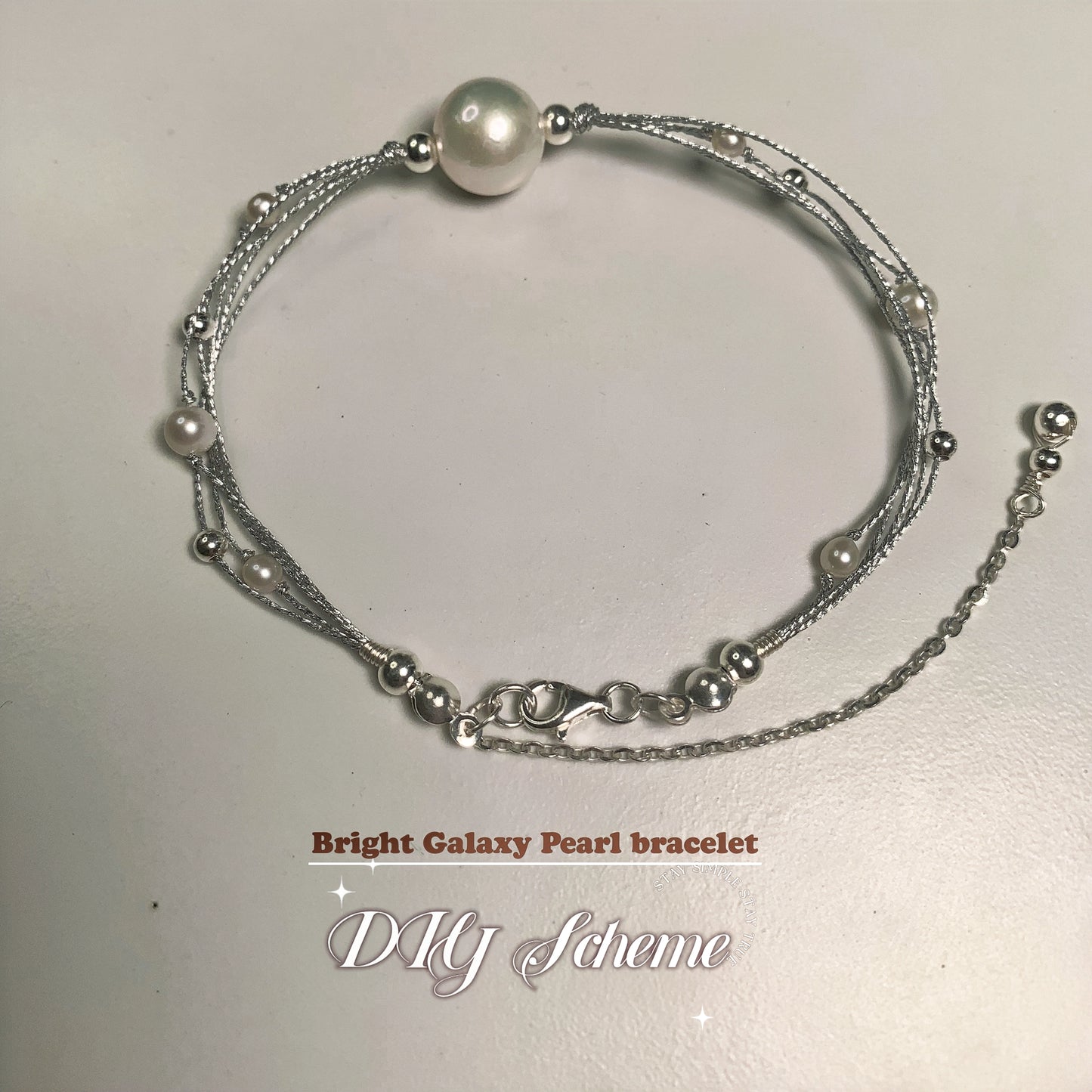 6.Edison Fresh Water Pearl bracelet of Bright Galaxy