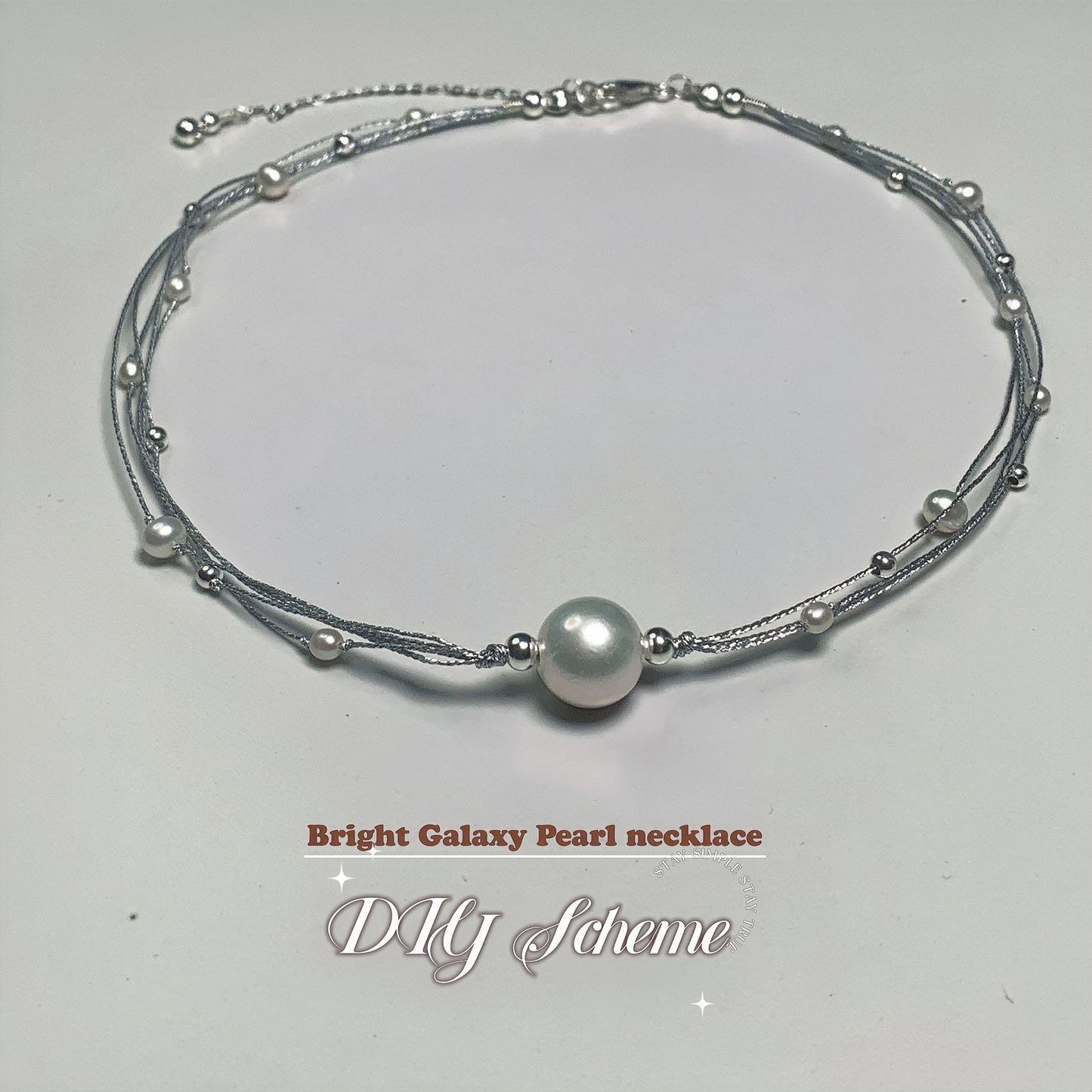 7.Edison Fresh Water Pearl collarbone necklace of Bright Galaxy