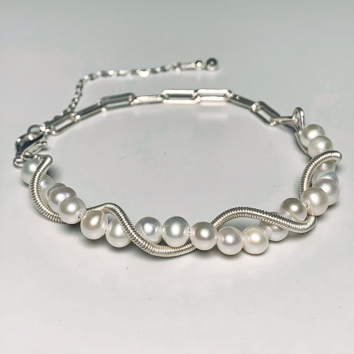 17.Hand-made original Dodder Flower Fresh Water Pearl bracelet