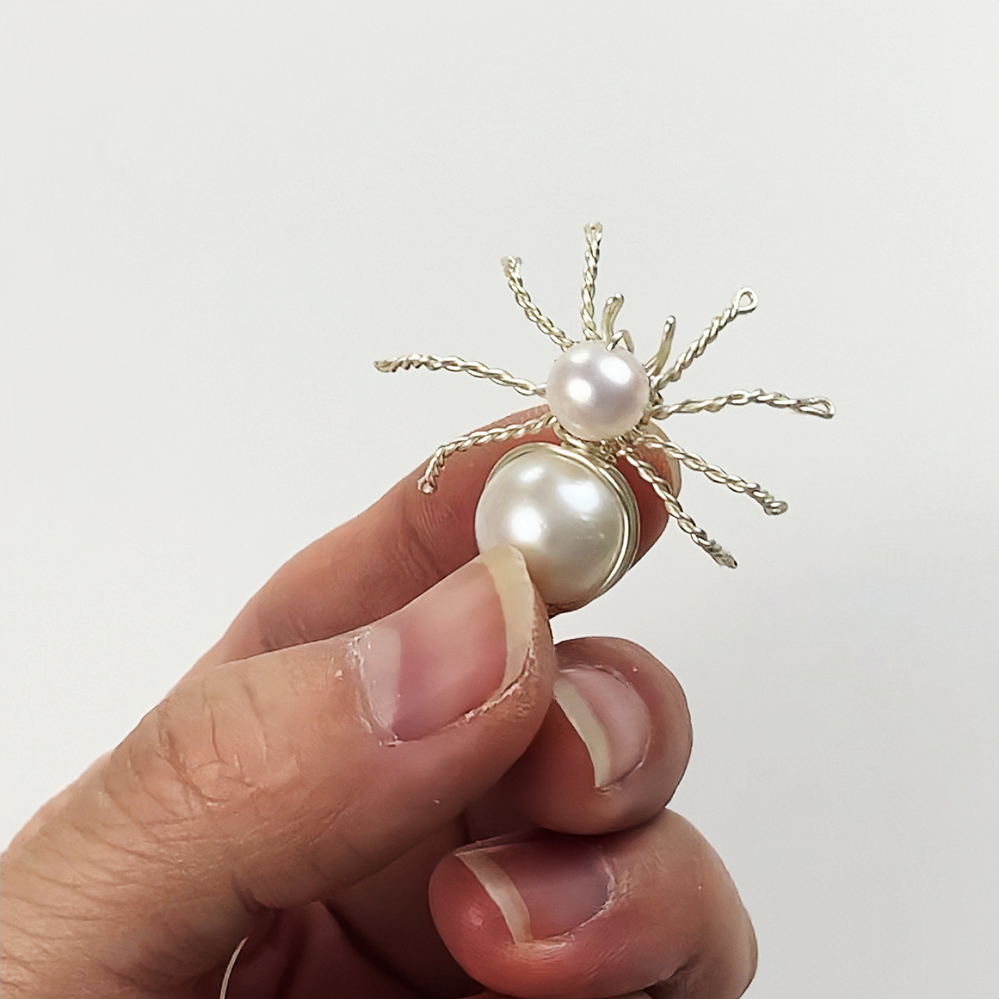 67.Little spider Pearl pendant