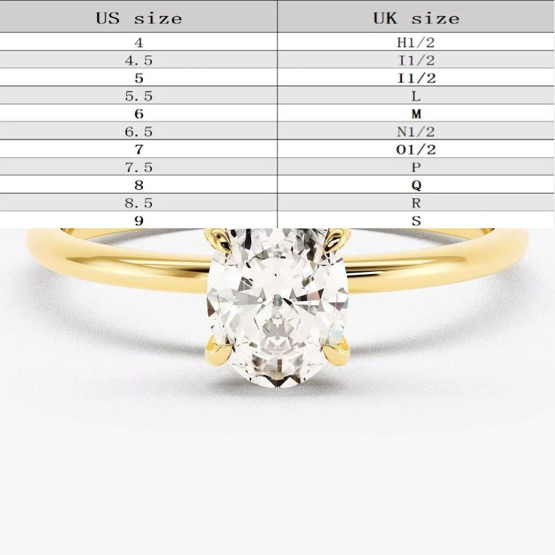 6A Cubic Zirconia S925 Sterling Silver Plain Band Oval Ring Elegant Luxury Daily Life Woman Birthday Gift Engagement Ring Springtok-121(35%)