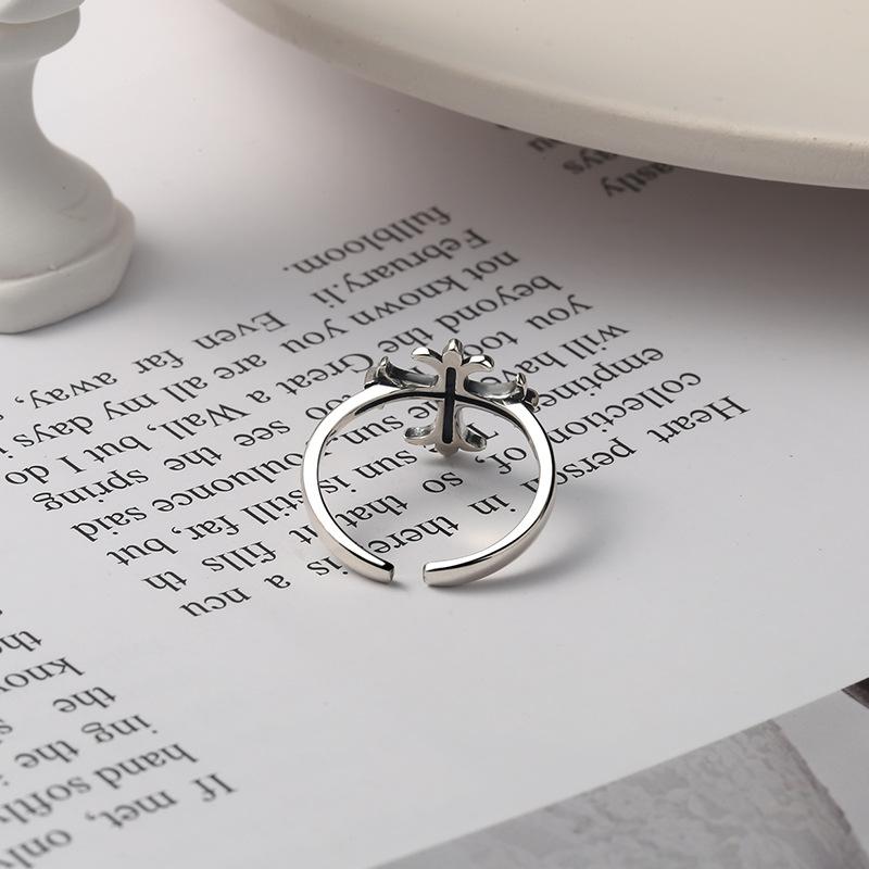 S925 Sterling Silver Cross Open for Men Ring -495(45%)