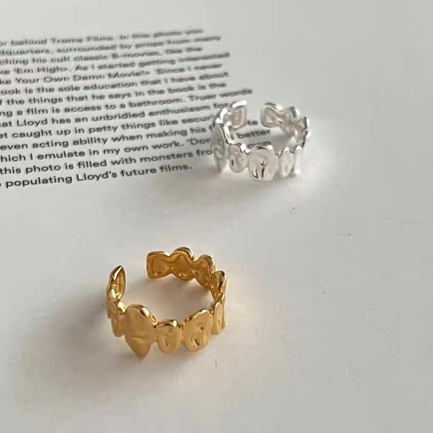 S925 Sterling Silver Irregular Ring Women casual Open Finger Ring -546(45%)