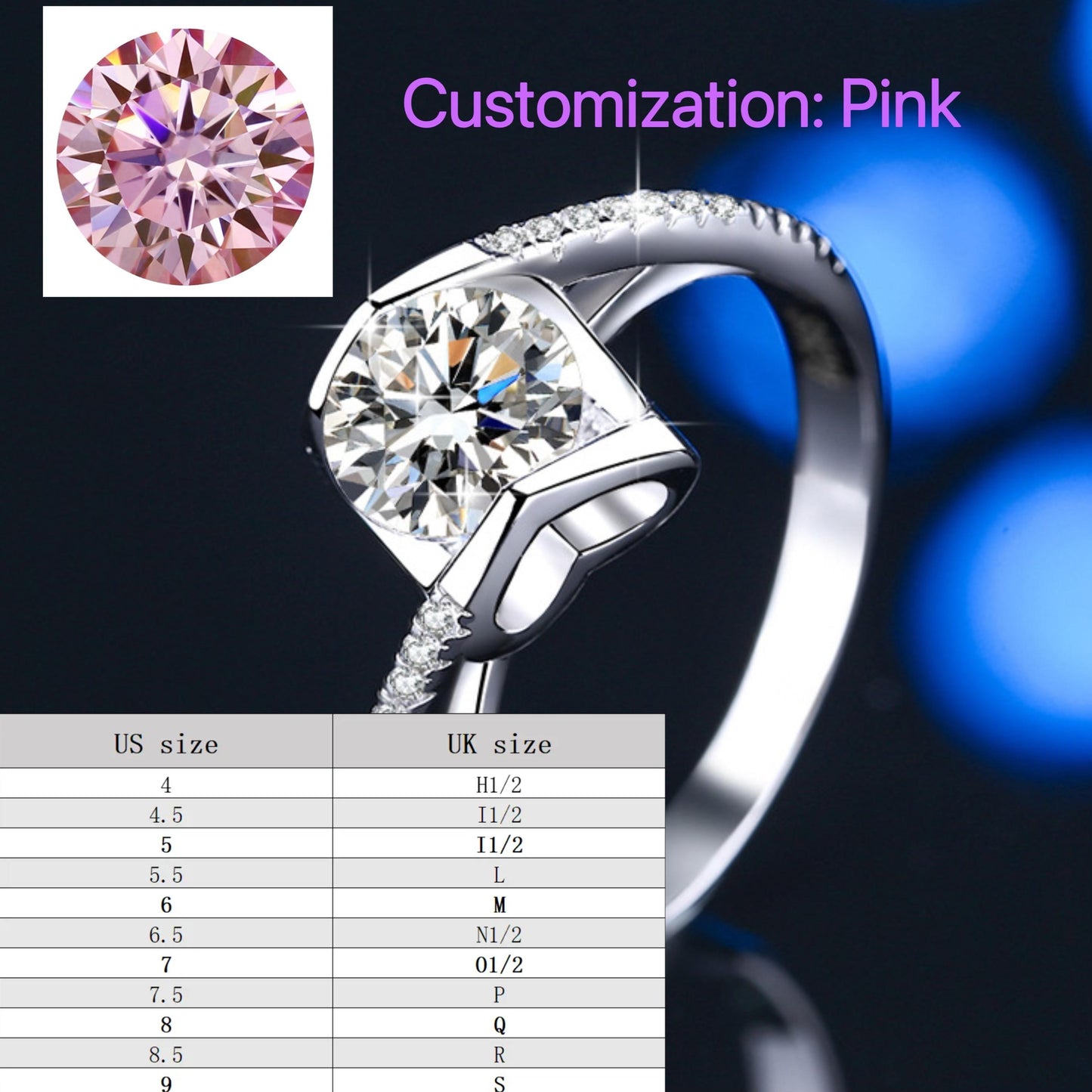 S925 Sterling Silver Angel Kiss Ring Synthetic Moissanite Ring fashion jewelry accessory woman girl promise ring-195(35%)