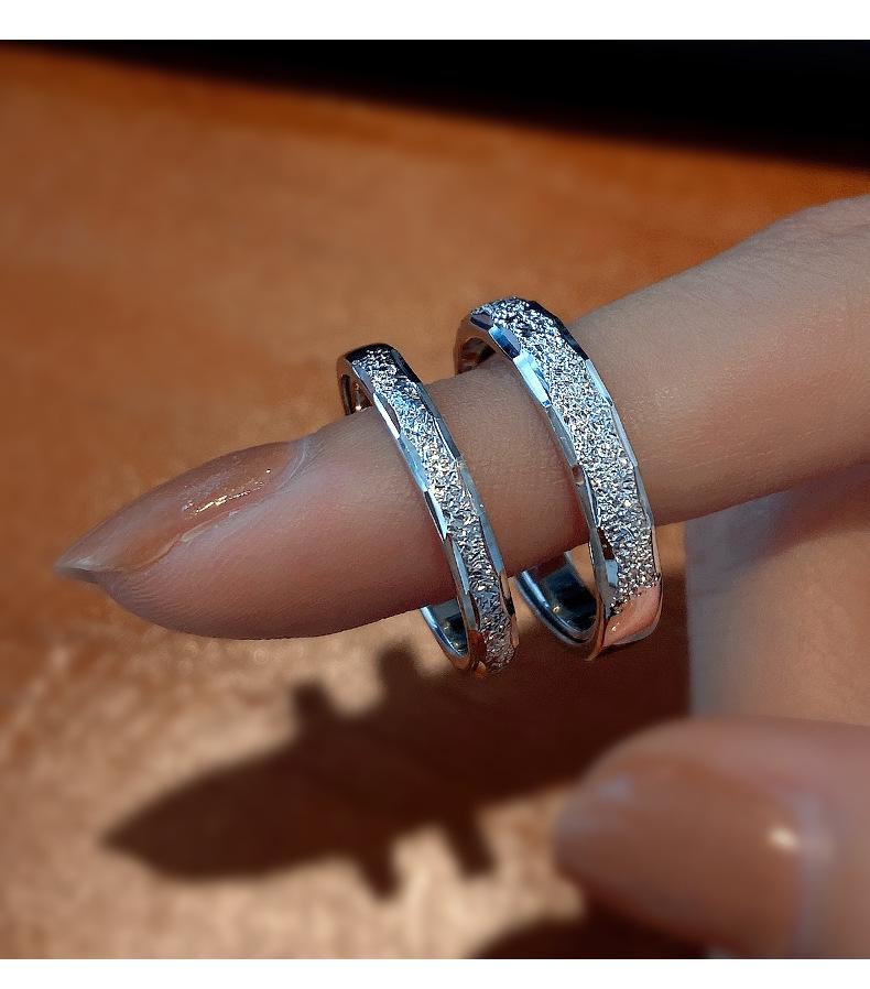 S925 Sterling Silver Plain Band Couple Open Adjustable Rings -629 weddingring(45%)