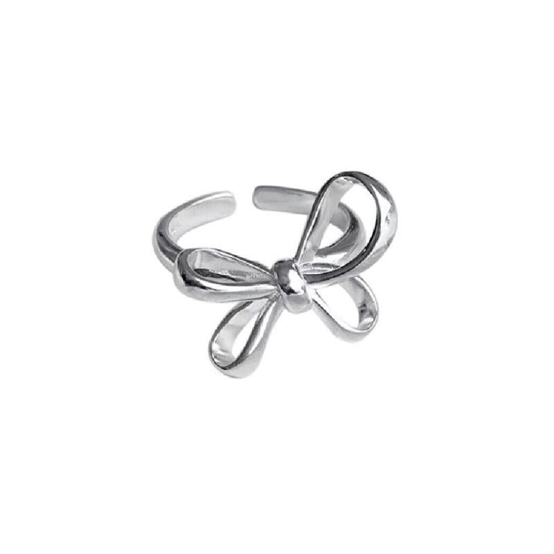 S925 Sterling Silver Bow Irregular Ring Women -515(45%)