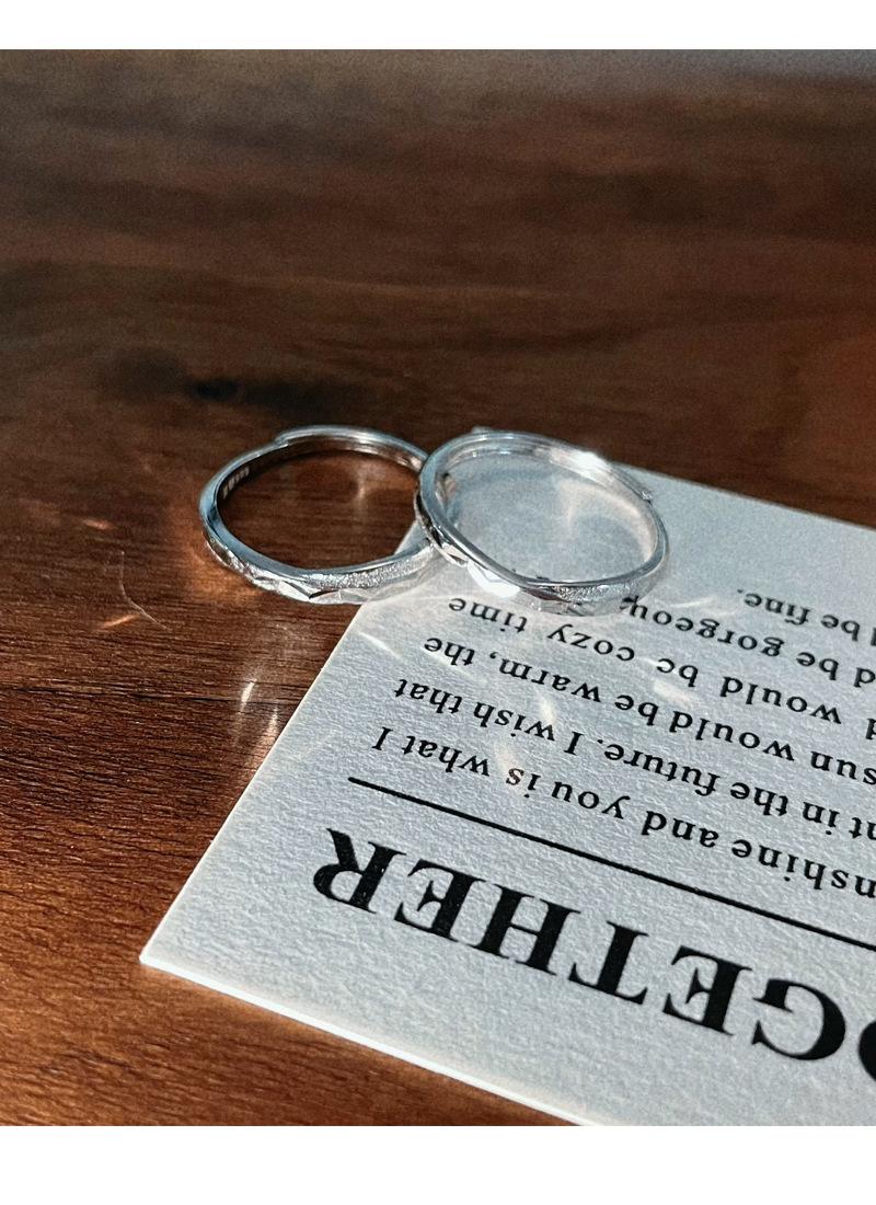 S925 Sterling Silver Niche Simple Matte Unisex Couple Rings Personality Fashion Light Luxury Pair Rings -630 jewellery  with  meaning(45%)