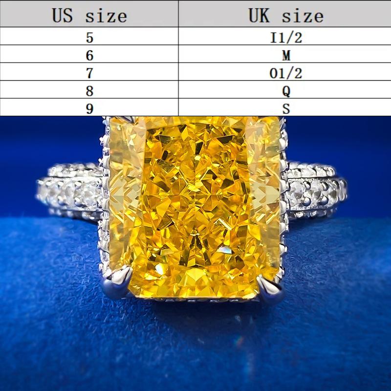 S925 Sterling Silver Ice Flower Cut High Carbon Ring 10*12 8A Cubic Zirconia Ring fashion jewelry accessory woman girl promise ring-227(35%)