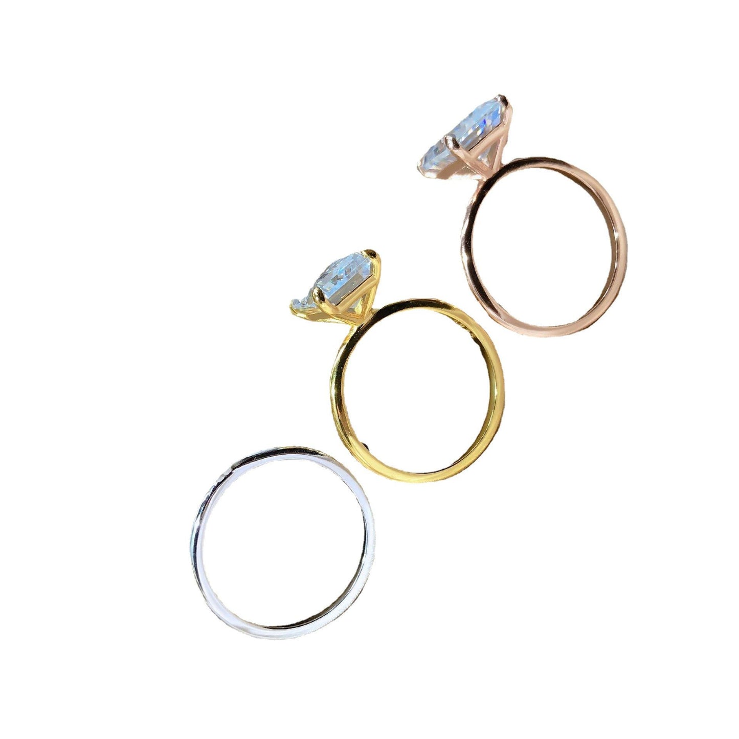 S925 Sterling Silver Grandma Cut Rock Sugar Ring 8*10mm 6A Cubic Zirconia Ring fashion jewelry accessory woman girl promise ring-413(35%)