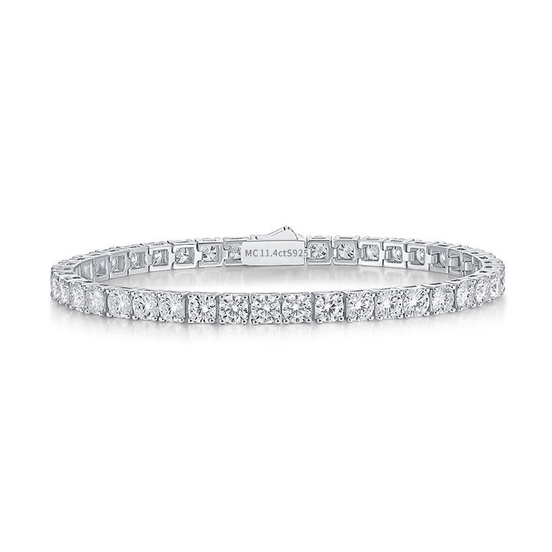 S925 Sterling Silver Synthetic Moissanite Tennis Bracelet