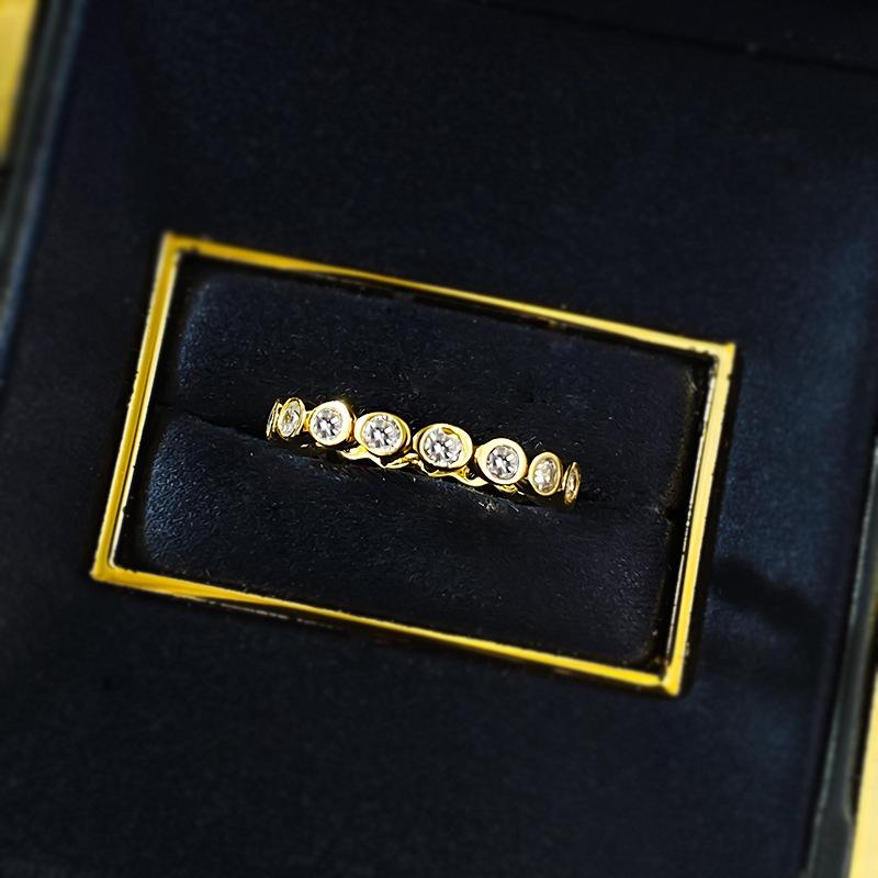 S925 Sterling Silver Pigeon Egg Band 6A Cubic Zirconia Ring jewellery-128(45%)