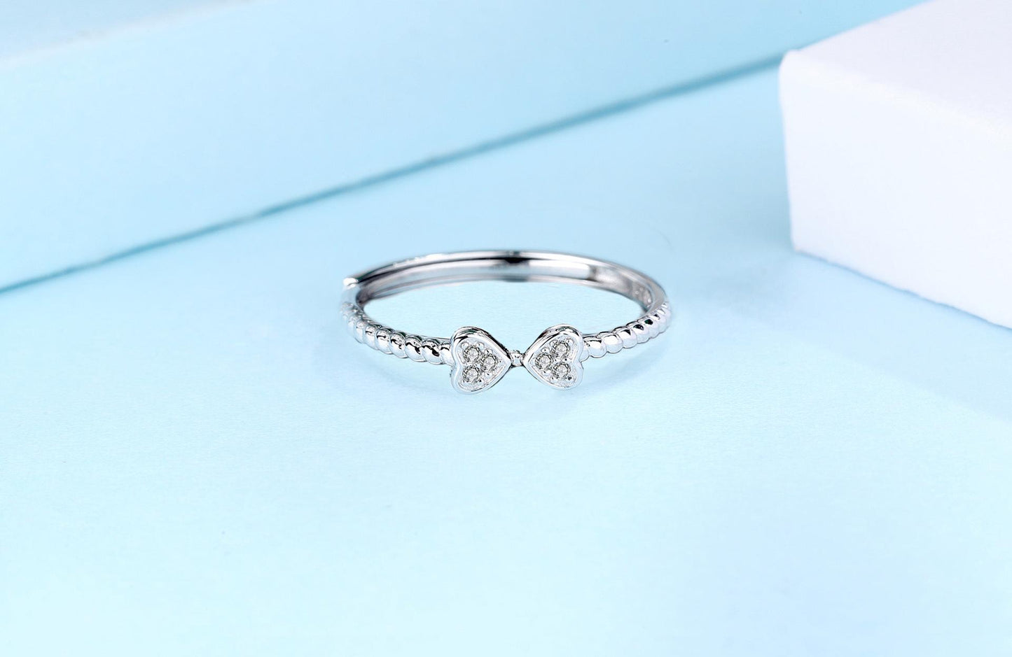 S925 Sterling Silver Four-leaf Clover Three-in-One  Adjustable Simple for Women Ring-632 leaf  ring(45%)