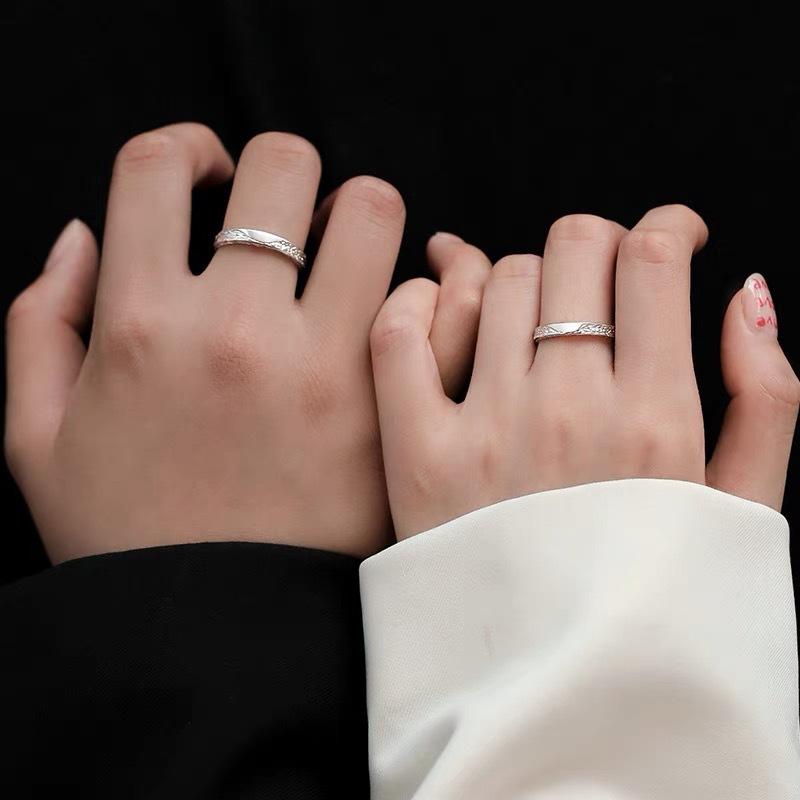 S25 Sterling Silver Simple Glacier Plain Band Couple Ring Open Ring -507 jewellery  with  meaning(45%)