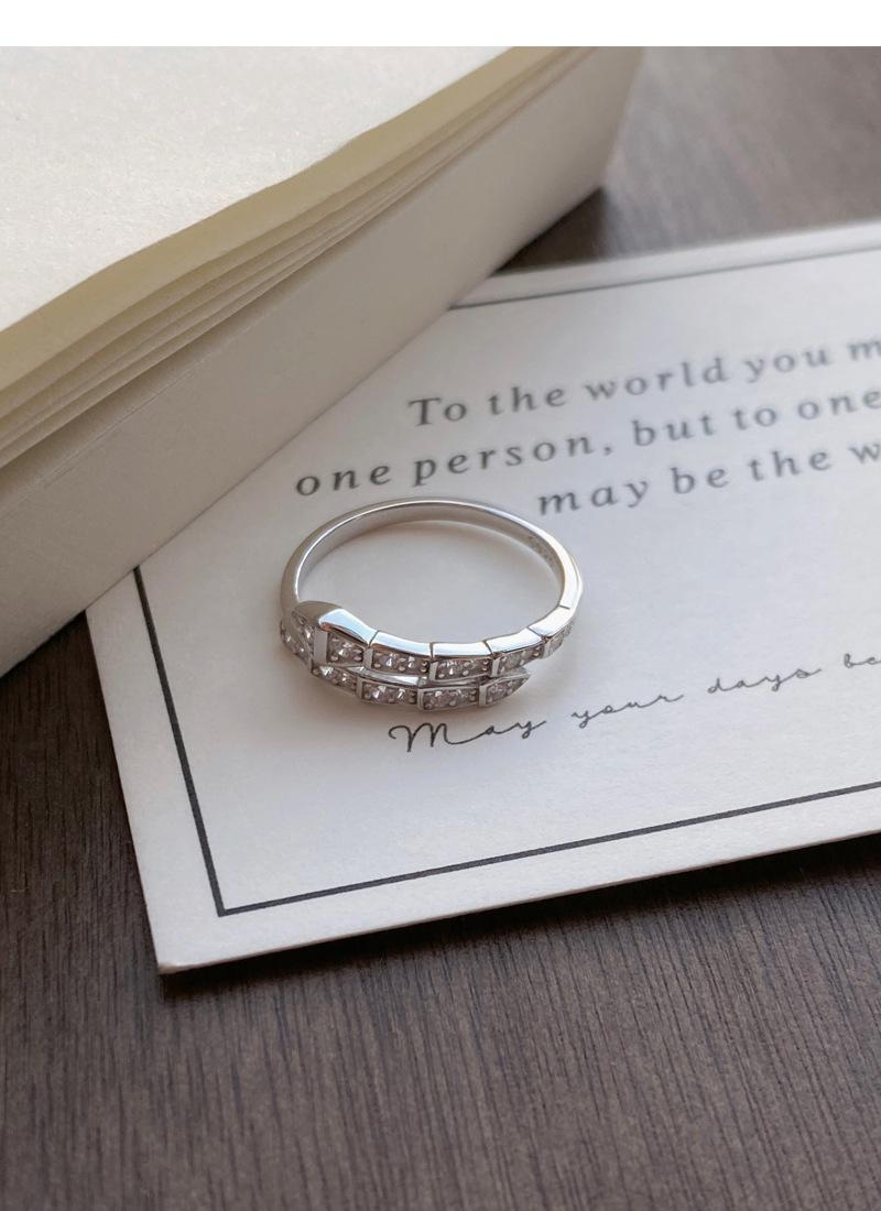 S925 Sterling Silver Snake-Shaped Ring Open Ring For Women -506(45%)